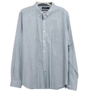 NAUTICA Classic Fit Stretch Button-down Shirt Blue